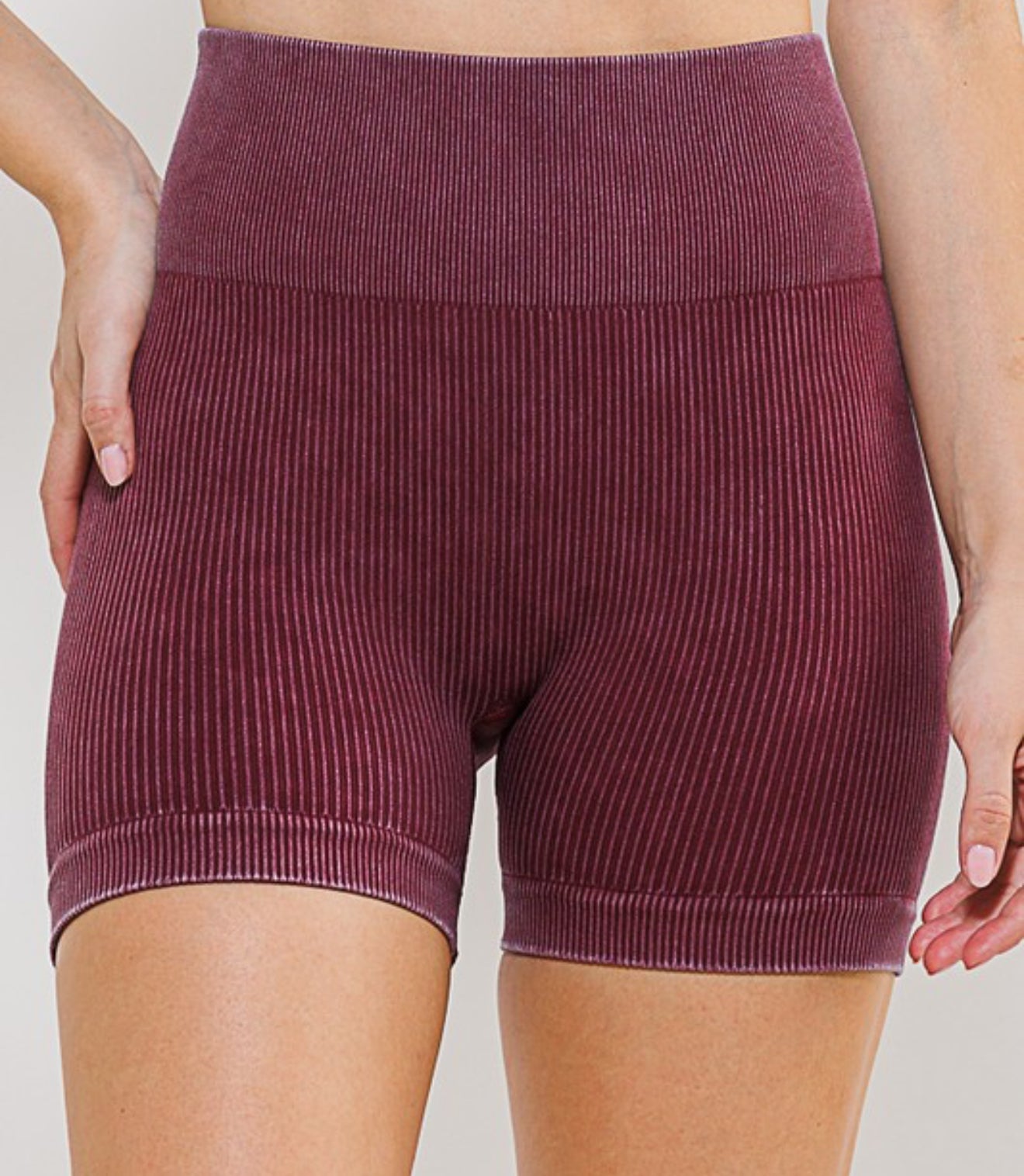 Mineral Wash Biker Shorts