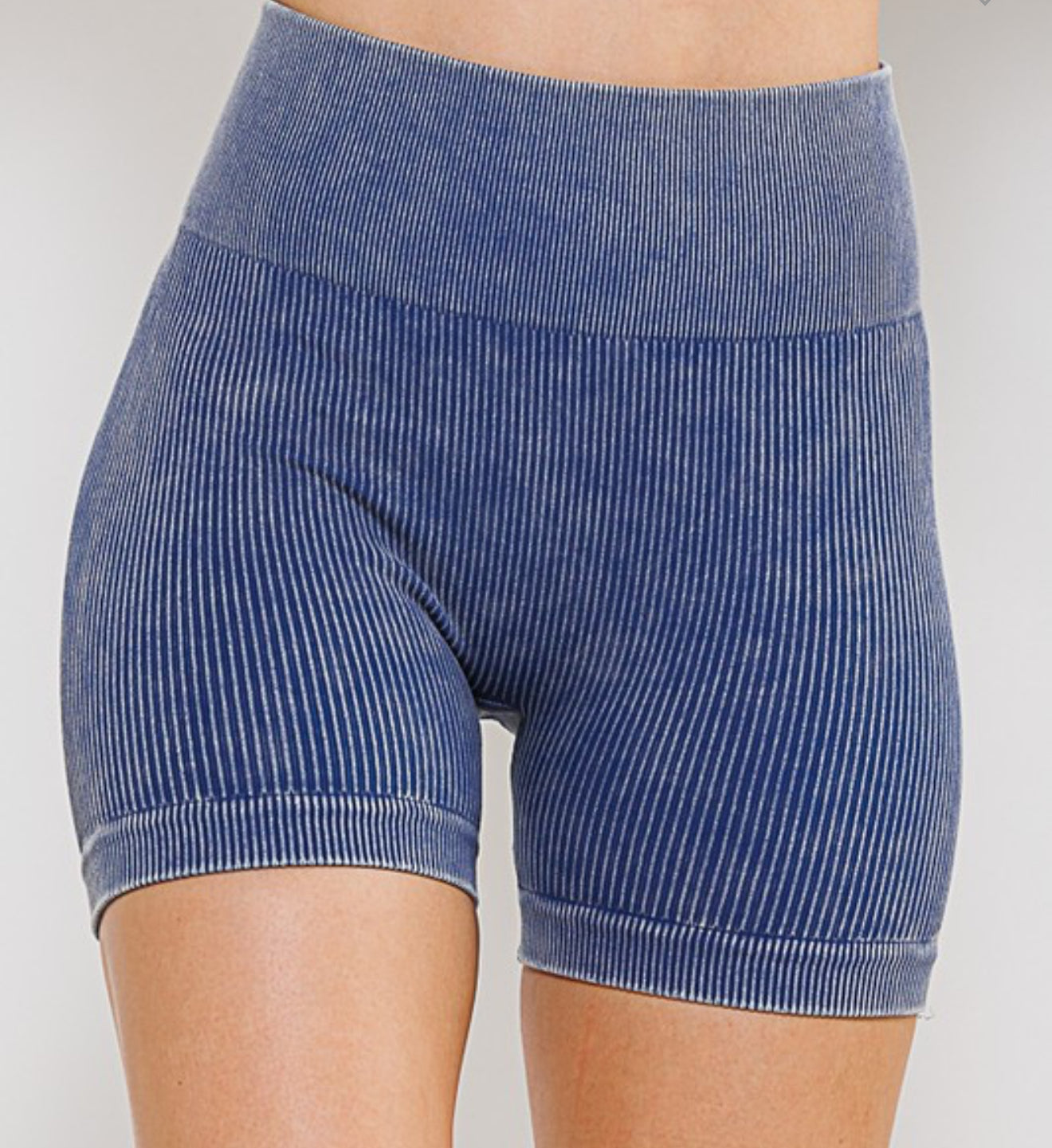 Mineral Wash Biker Shorts