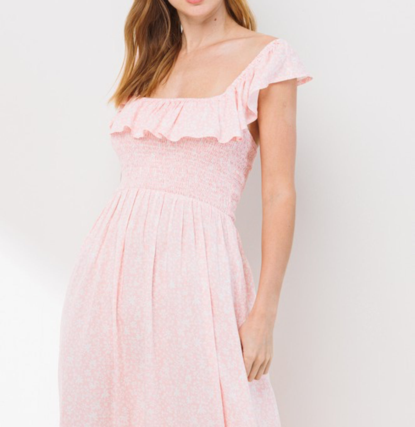 Floral Pink Maxi Dress