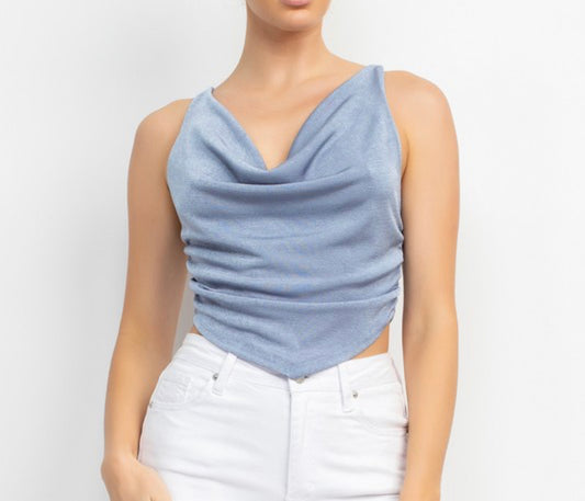 Dusty Blue V Top