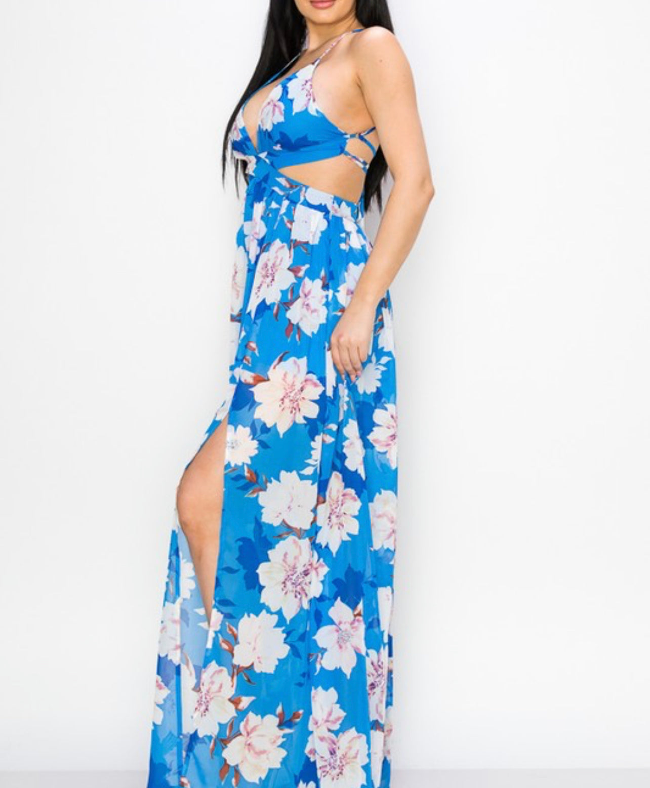 Sea Blue Maxi Dress