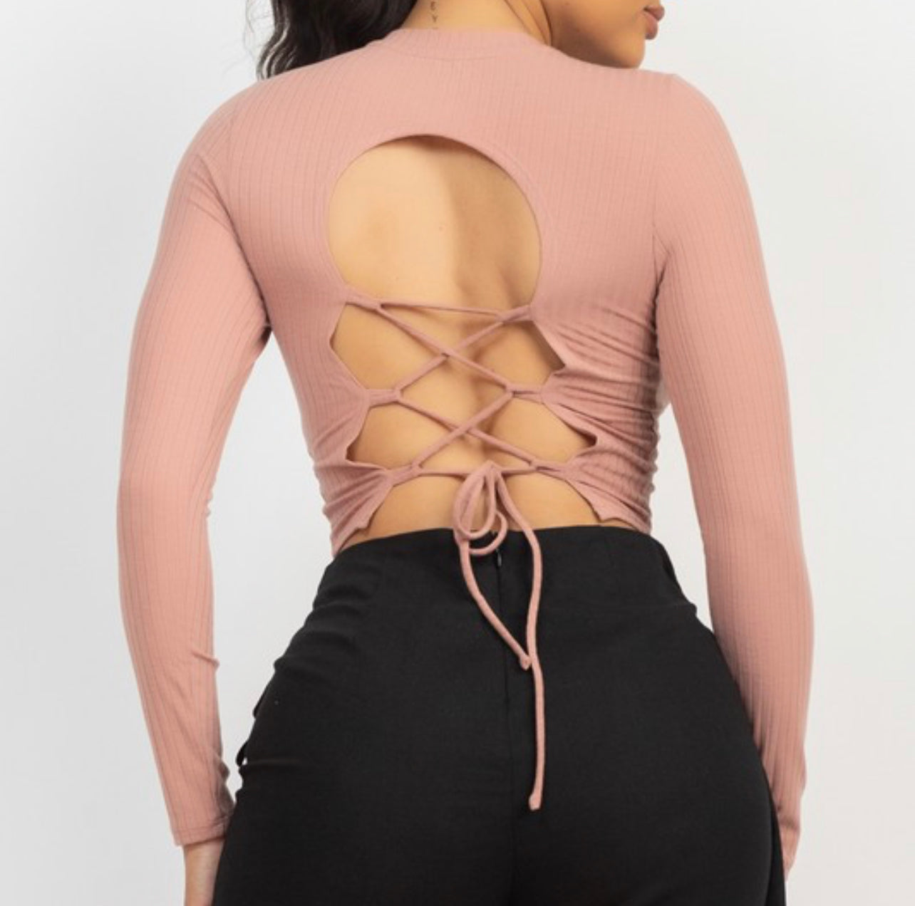 Lace Up Back Top