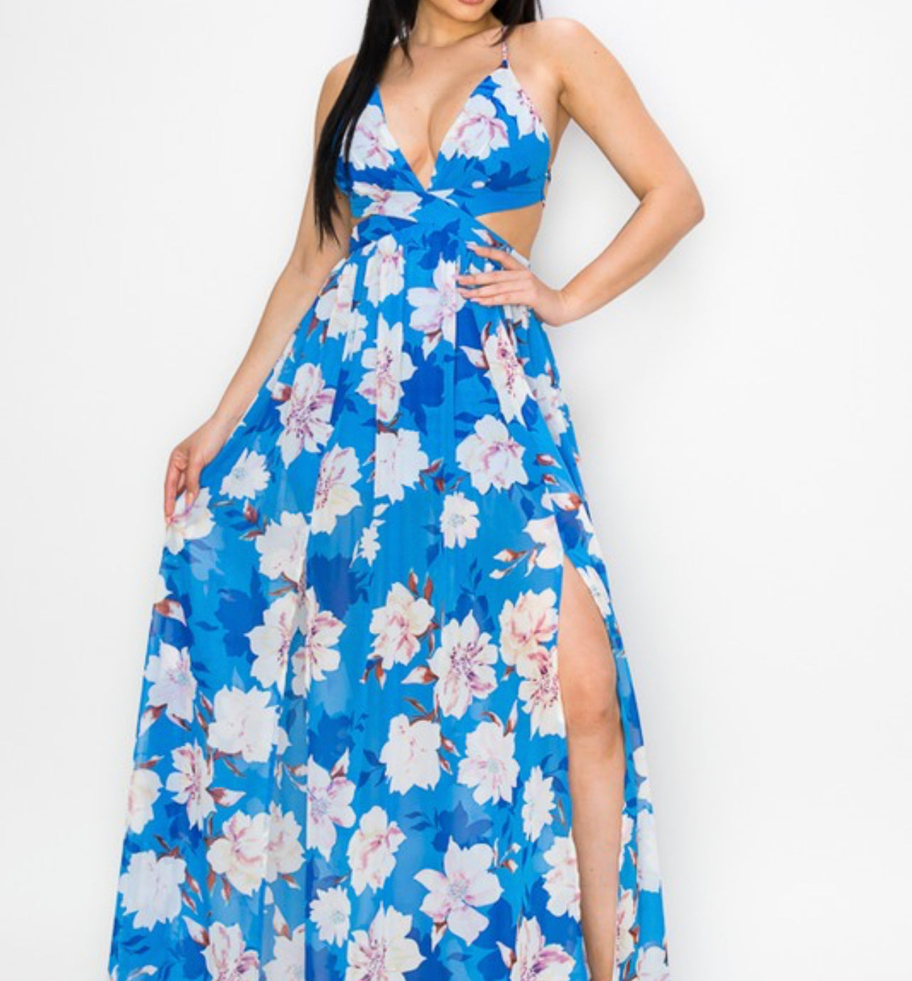 Sea Blue Maxi Dress