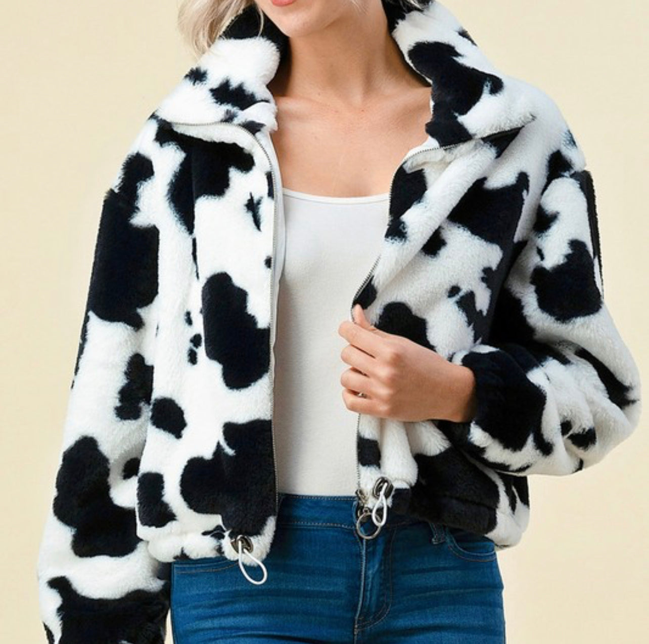 Cow Print Sweater