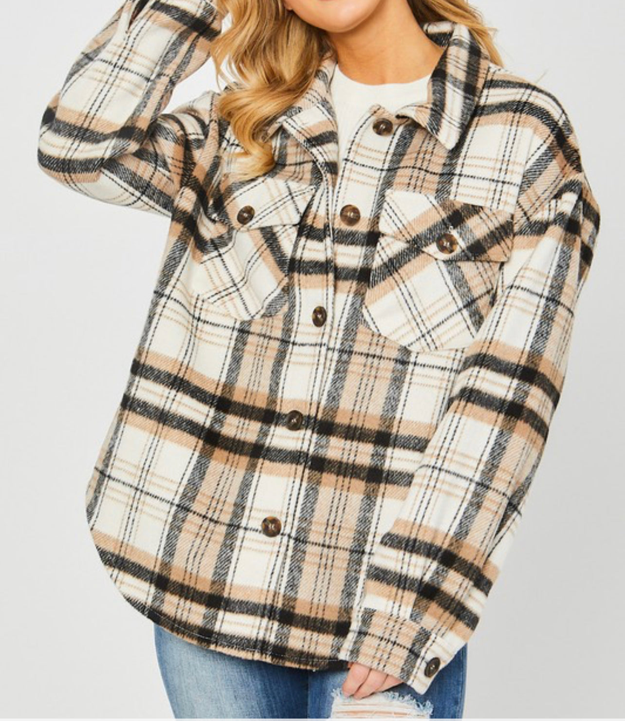 Woven Flannel Jacket