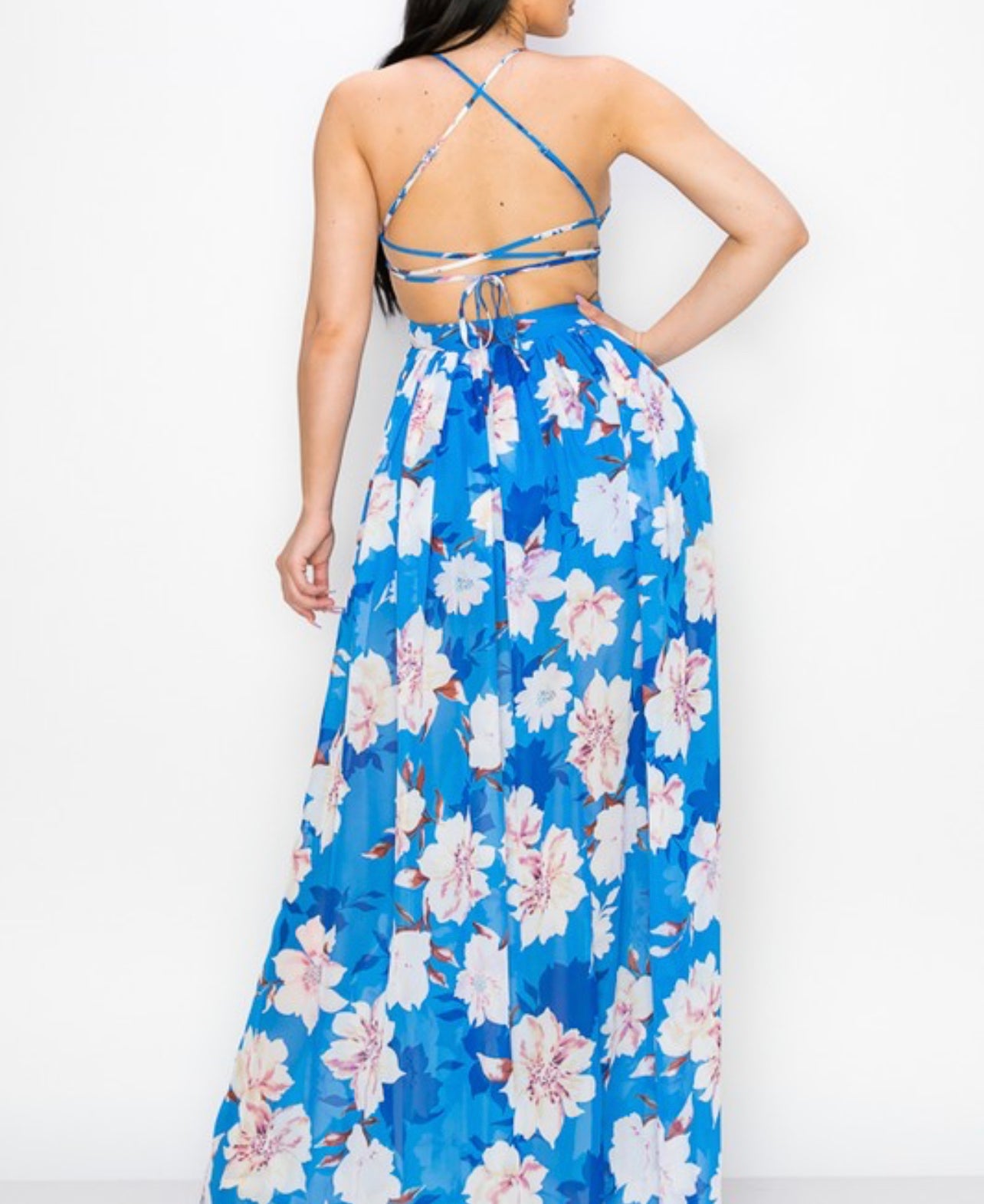 Sea Blue Maxi Dress