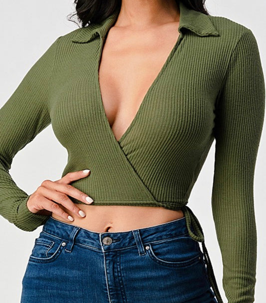 Tie Up Olive Top