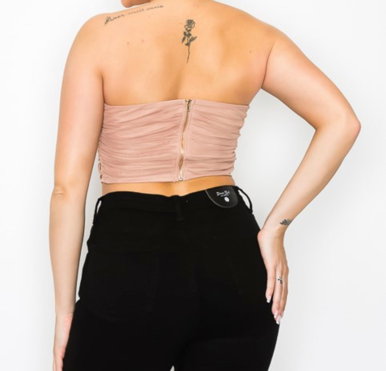 Pink Ruched Corset Top