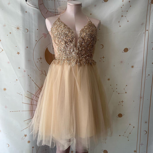 Champagne Homecoming Dress