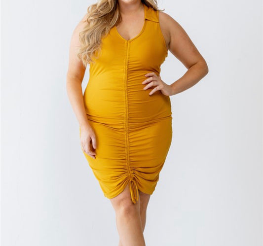 Mustard Collard Dress