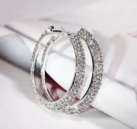 Diamond Hoop Earrings